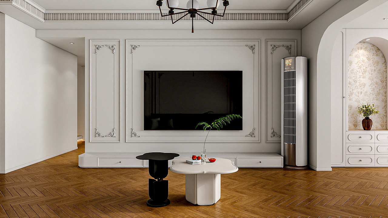 四川成都人居都市阳光(245平方简约法式顶跃六居室)