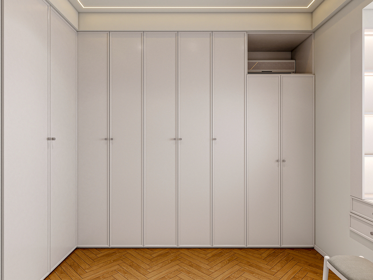 四川成都人居都市阳光(245平方简约法式顶跃六居室)