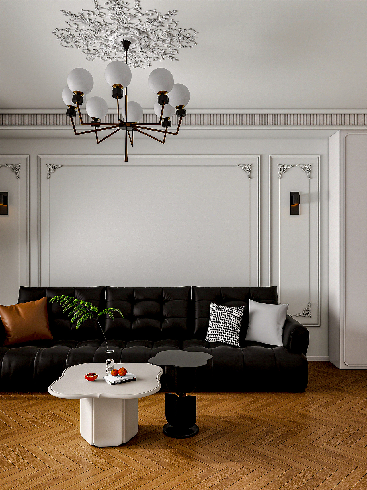 四川成都人居都市阳光(245平方简约法式顶跃六居室)