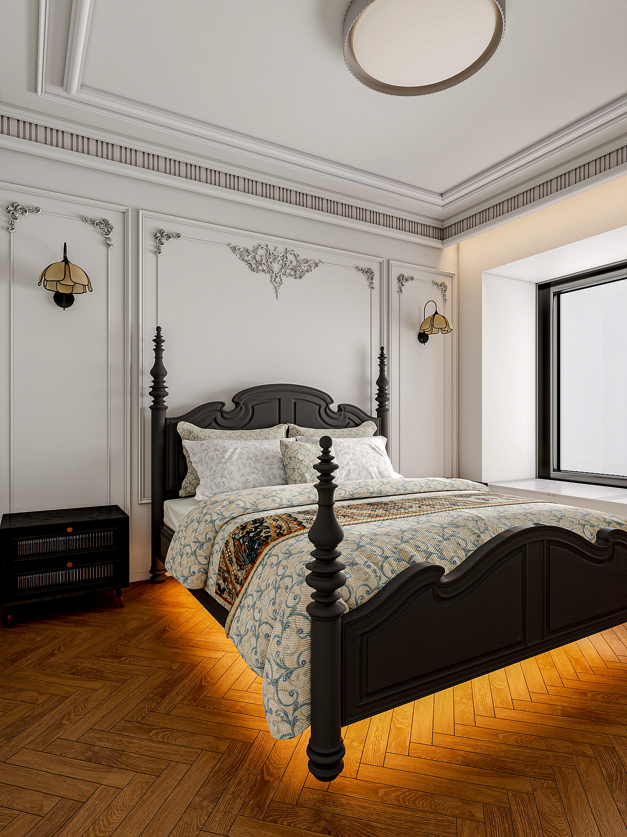 四川成都人居都市阳光(245平方简约法式顶跃六居室)