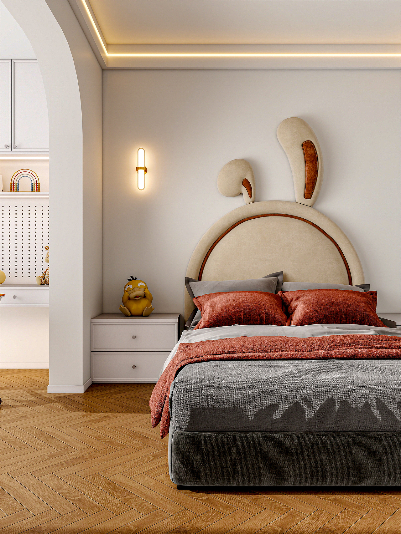 四川成都人居都市阳光(245平方简约法式顶跃六居室)