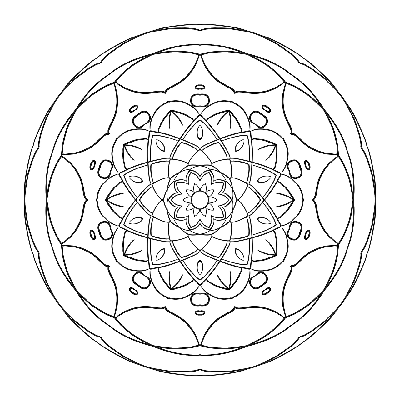 原创曼陀罗线稿