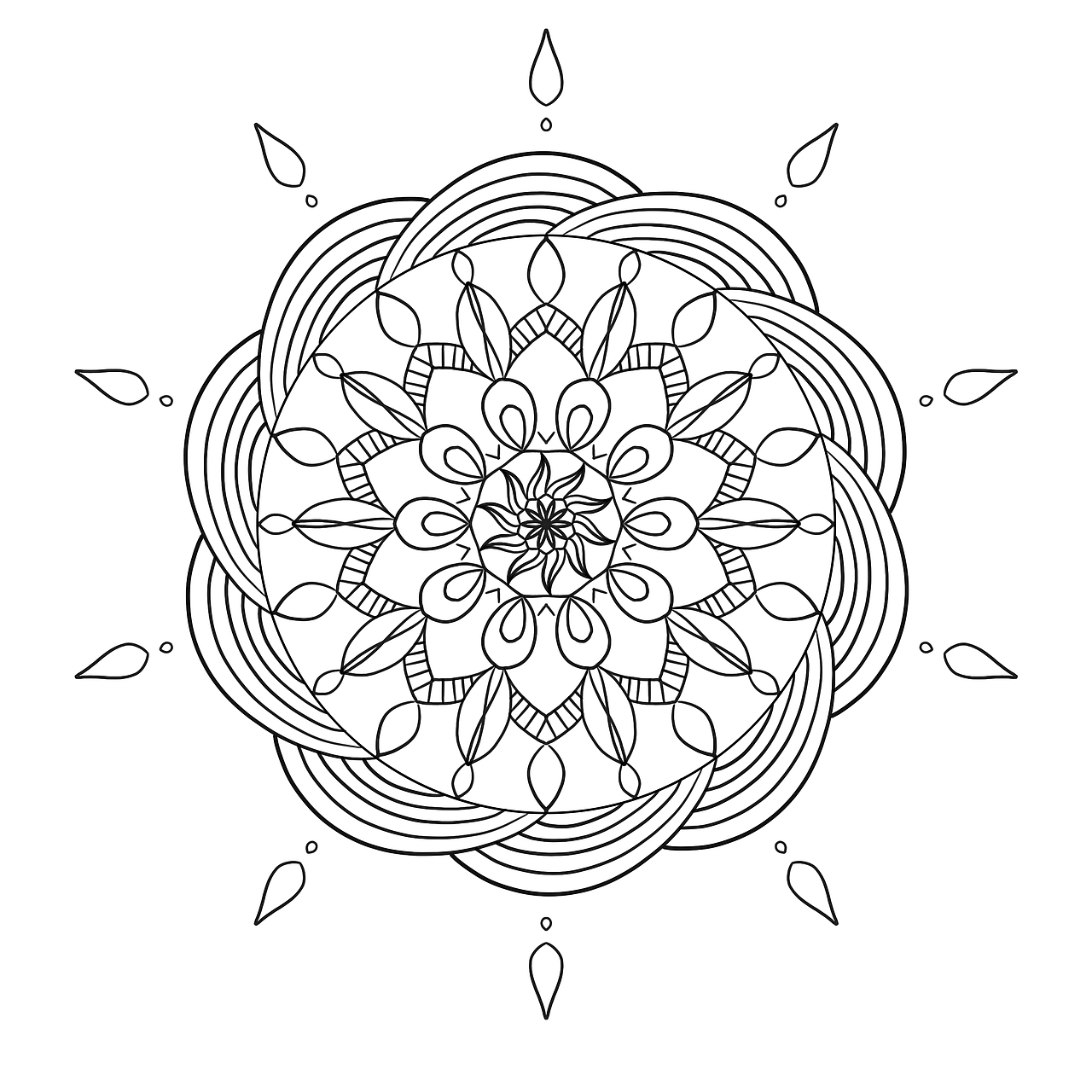 原创曼陀罗线稿