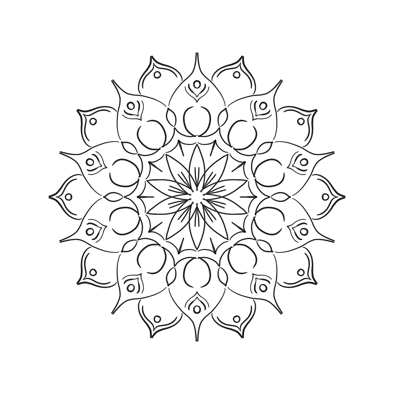 原创曼陀罗线稿