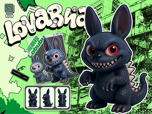 AIGC当拉布布遇上哥斯拉