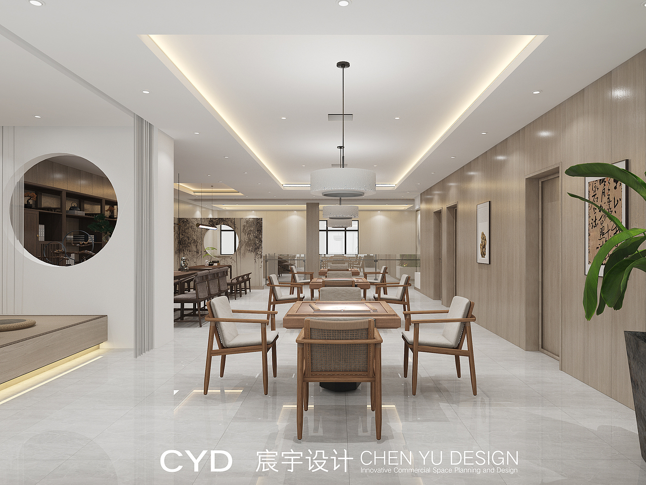 茶饮娱乐空间设计——茶麻古道棋牌室