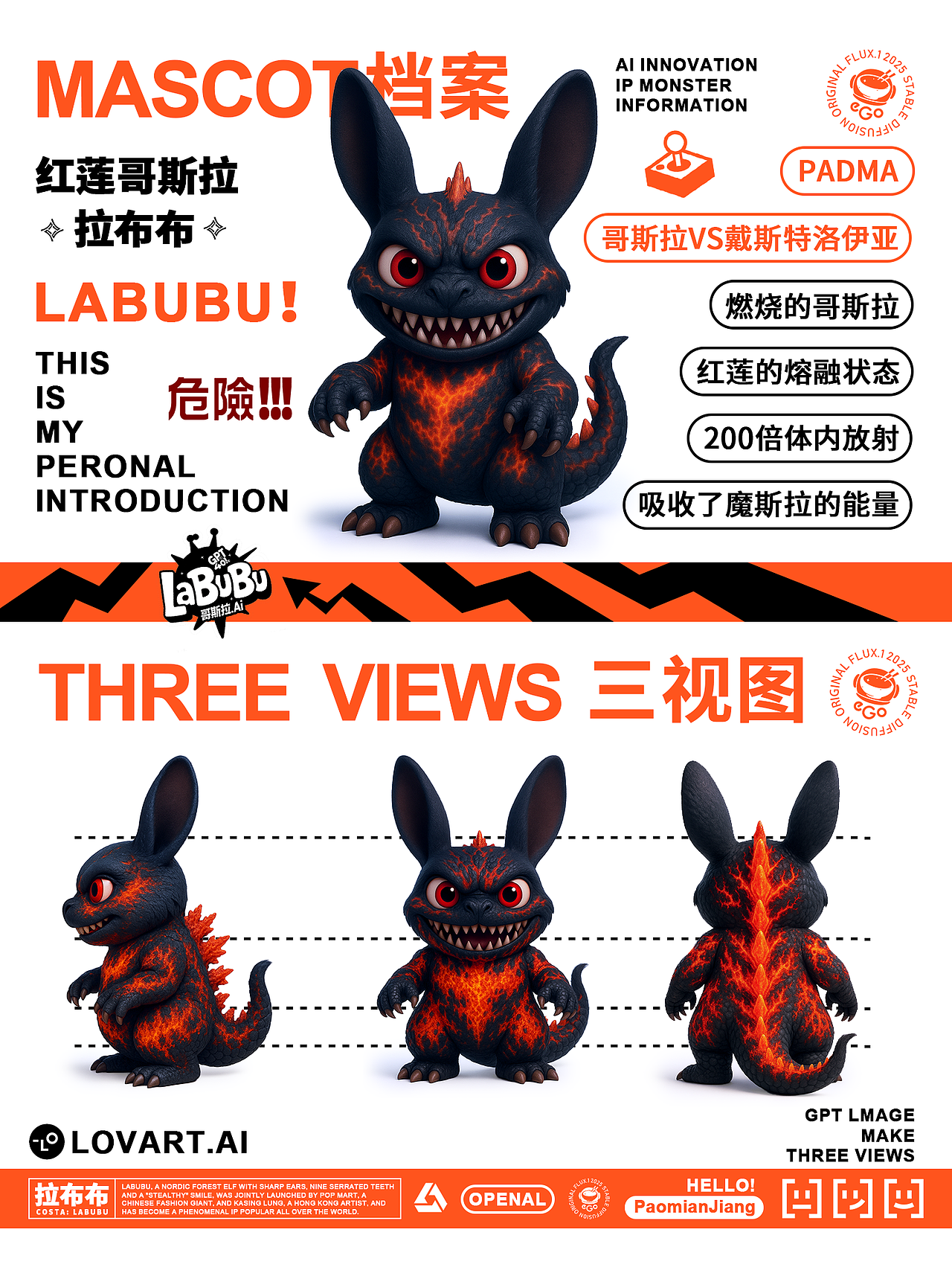 AIGC当拉布布遇上哥斯拉