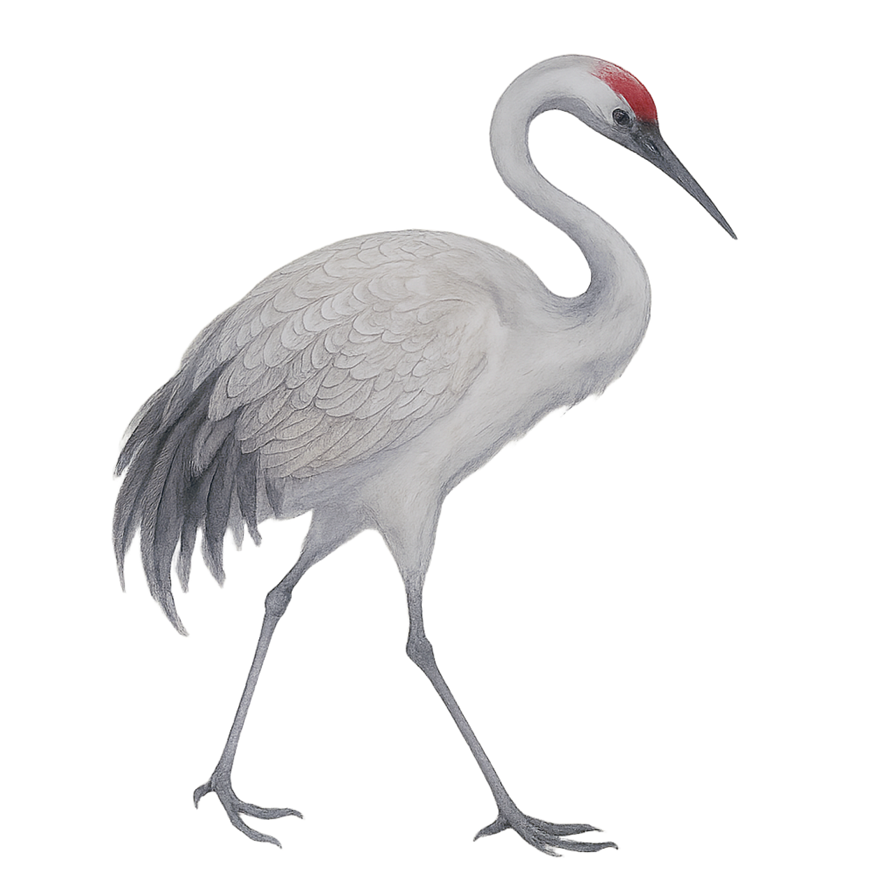 国风水墨丹顶鹤
