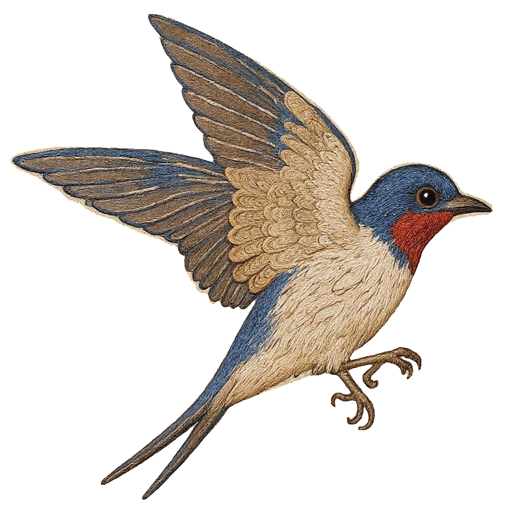 刺绣纹样小鸟
