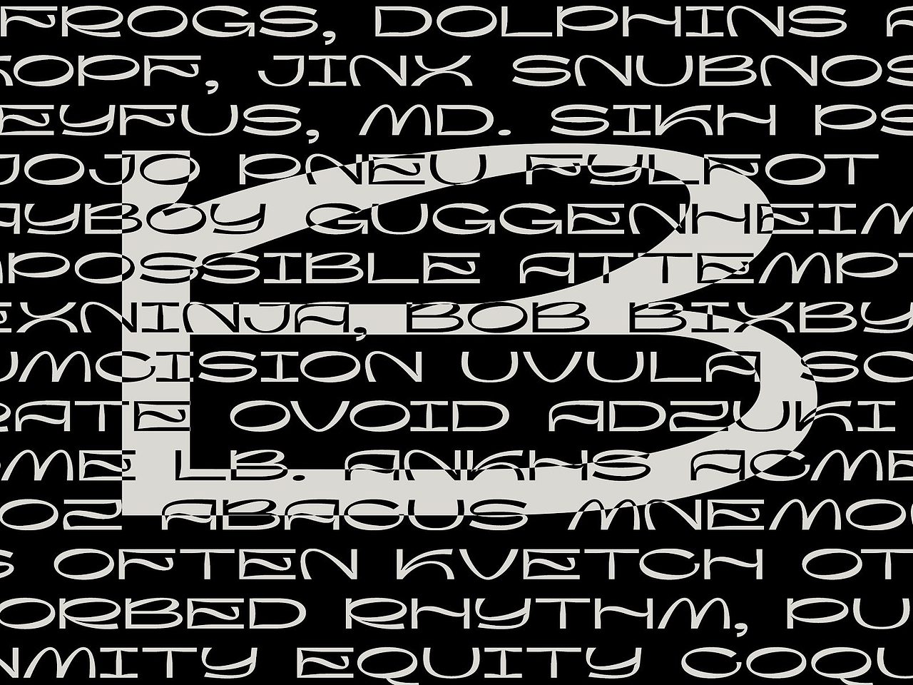 复古潮流时尚海报画册封面标题扭曲变形艺术英文字体