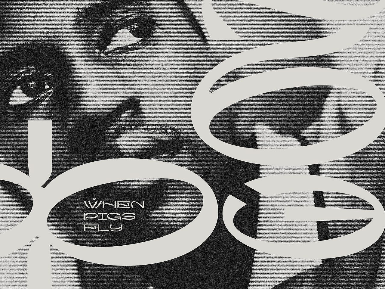 复古潮流时尚海报画册封面标题扭曲变形艺术英文字体