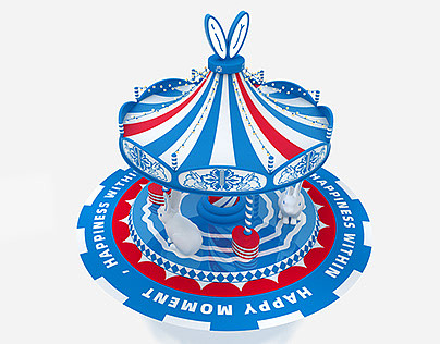 大白兔奶糖商场快闪店美陈装置,国潮风网红打卡点设计