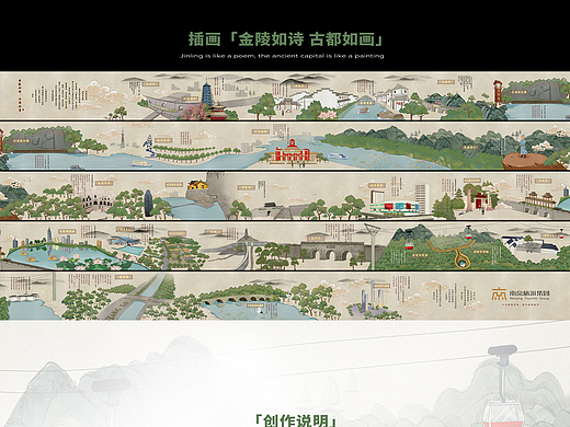 36米插画文旅项目《金陵如诗，古都如画》