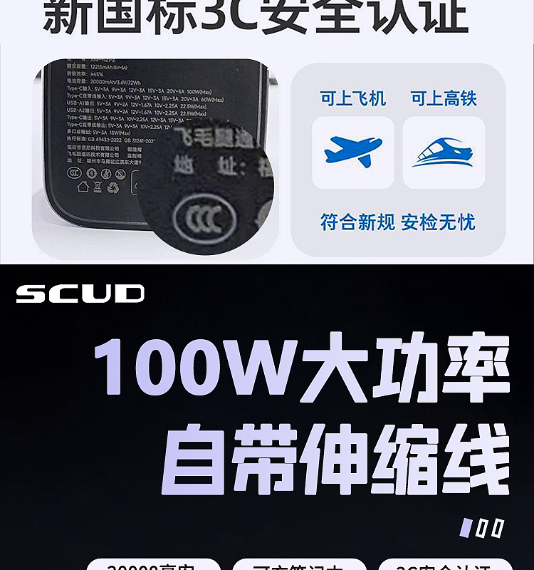 100W 充电宝单线详情页（图ZMzkzOTIxOTY4） - 其他三维 - 站酷设计师核訫創意原创素材 - 站酷ZCOOL