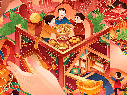 2026马年新春主题插画