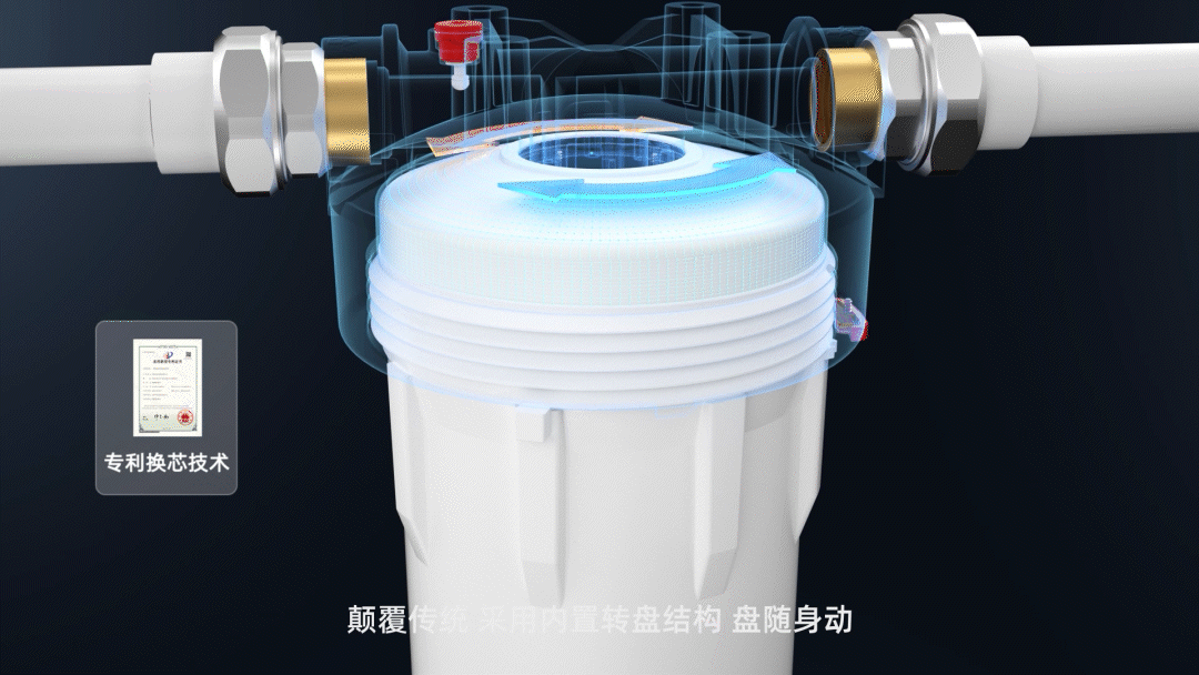前置过滤器创新轻松拧 | 三维动画