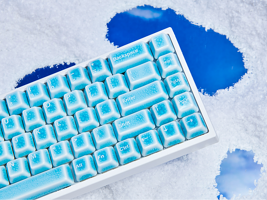 蓝裂纹陶瓷键帽 产品拍摄