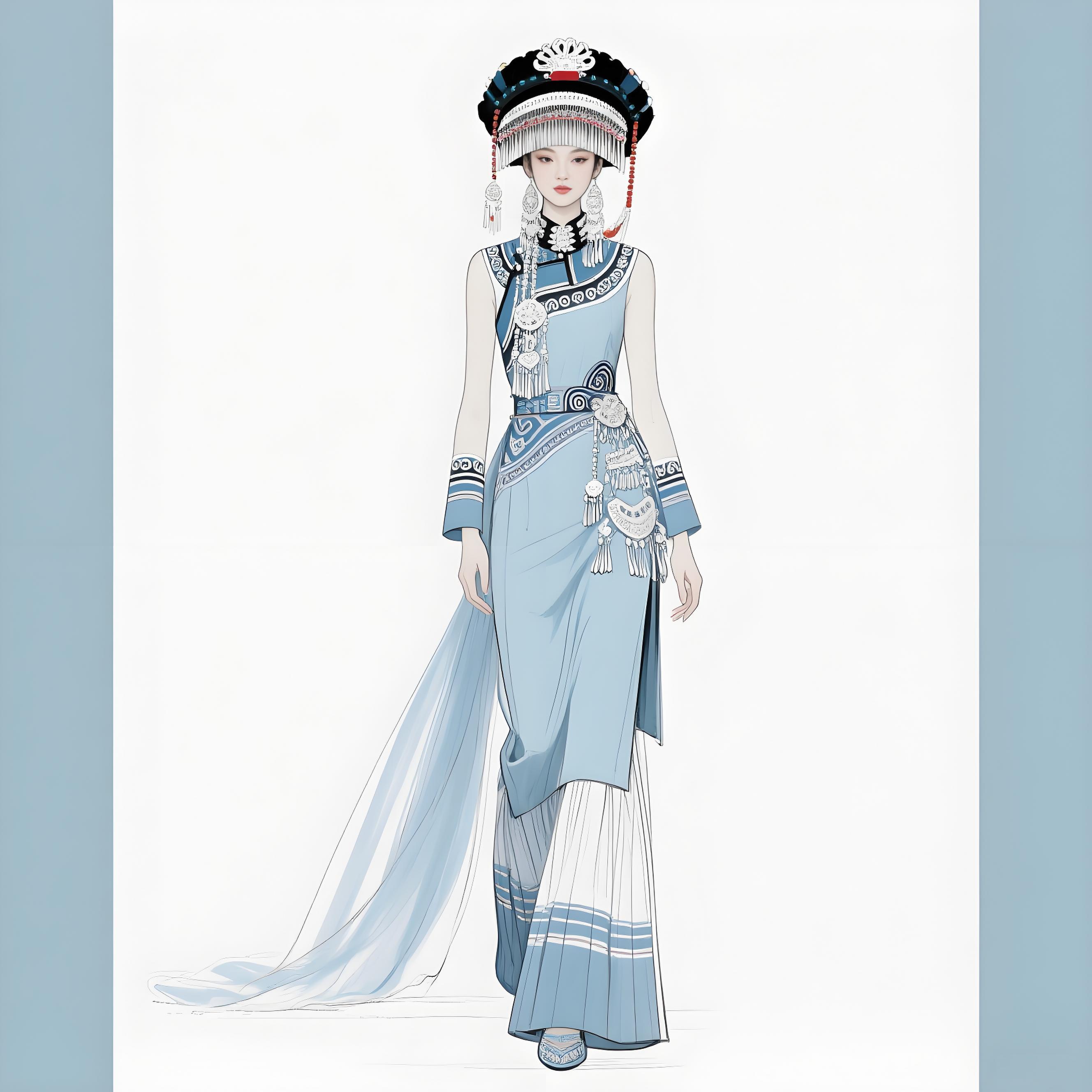 枫香染金丝织梦!布依高定礼服惊艳非遗