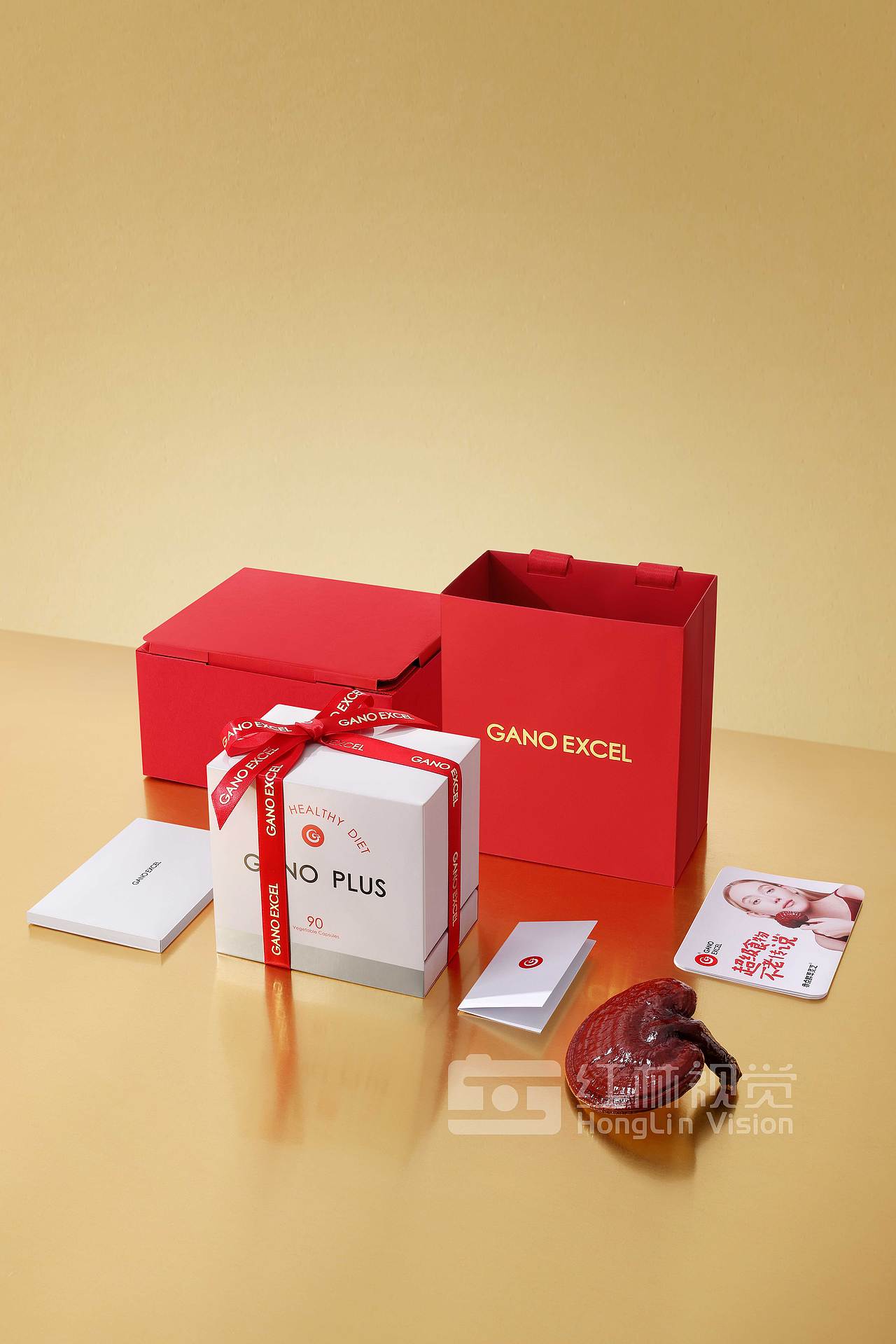 灵芝粉产品平面拍摄