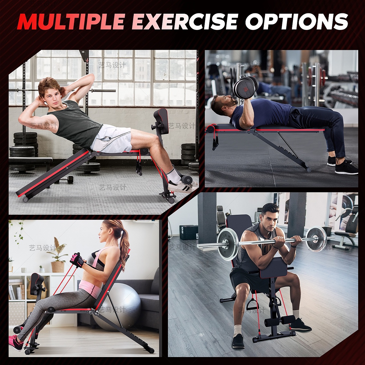 运动及户外物品 健身凳-Amazon亚马逊主副图A+设计案例（图ZMzk0MDE4NjQ4） - 电商 - 站酷设计师亚马逊设计工作室原创素材 - 站酷ZCOOL