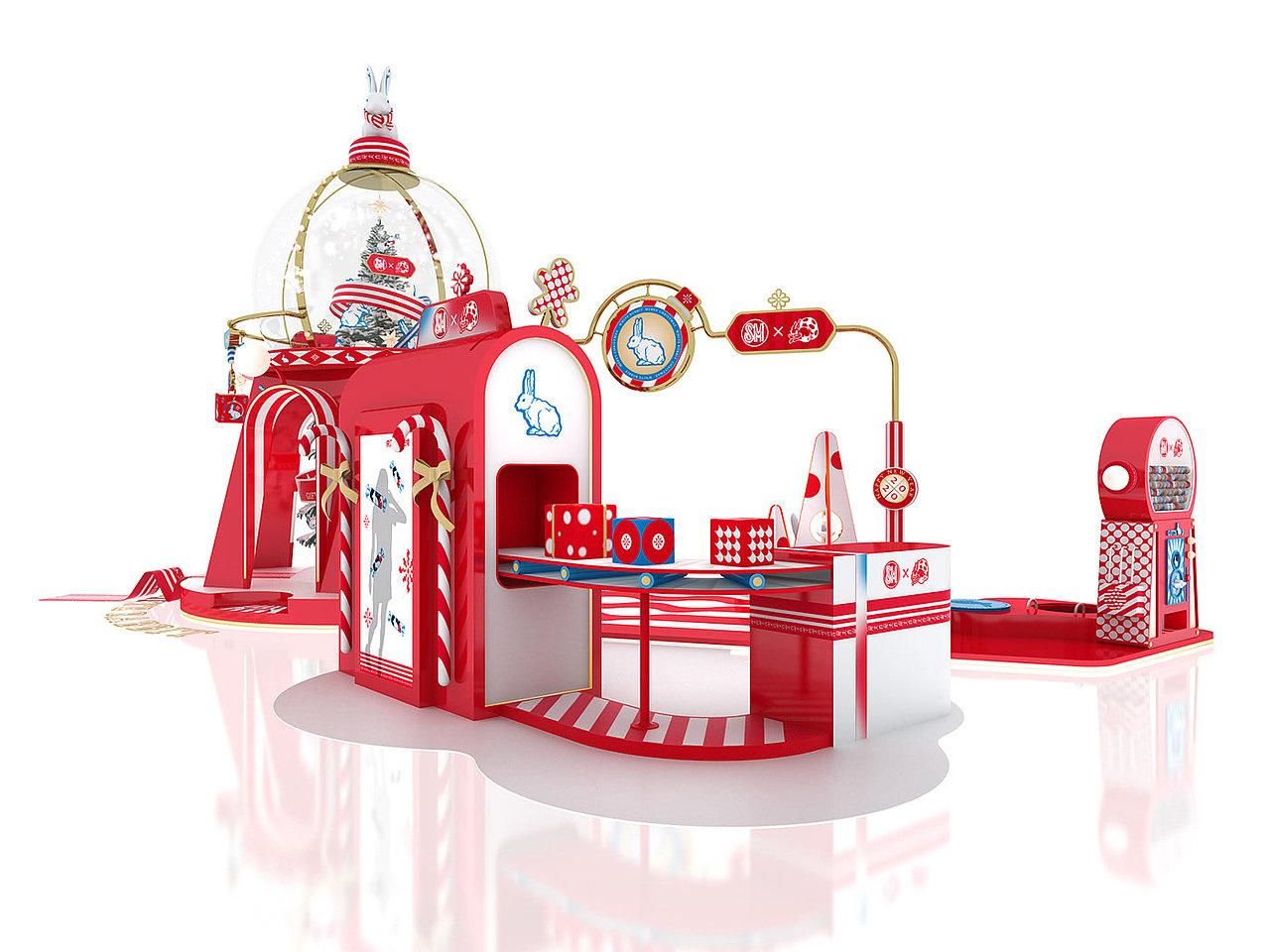 商场国风快闪店美陈 网红拍照打卡点（图ZMzk0MDI3MDky） - 展陈设计 - 站酷设计师美陈设计爱好者原创素材 - 站酷ZCOOL