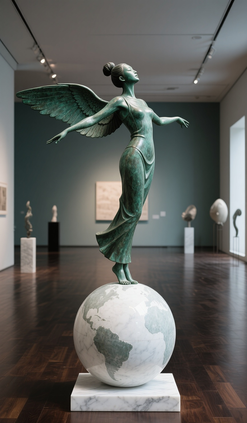 雕塑艺术家赵玉昌设计作品《寰宇之拥》装饰雕塑艺术欣