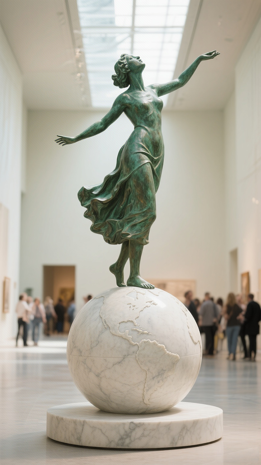 雕塑艺术家赵玉昌设计作品《寰宇之拥》装饰雕塑艺术欣