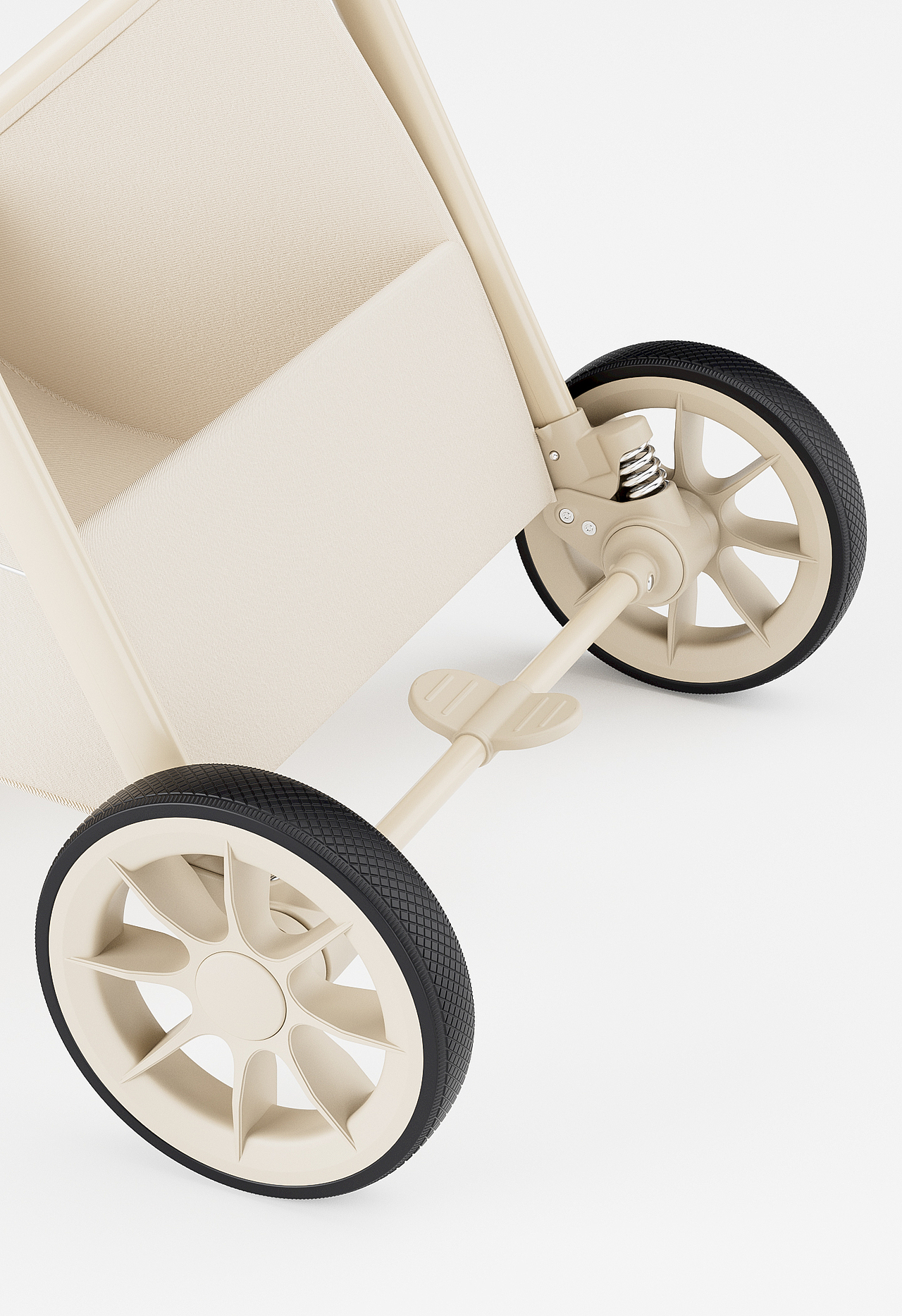 高景观婴儿推车3D渲染动画