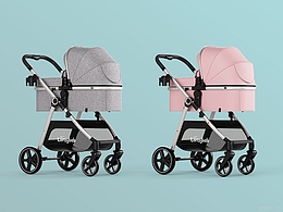 几款高景观婴儿车3D动画视频