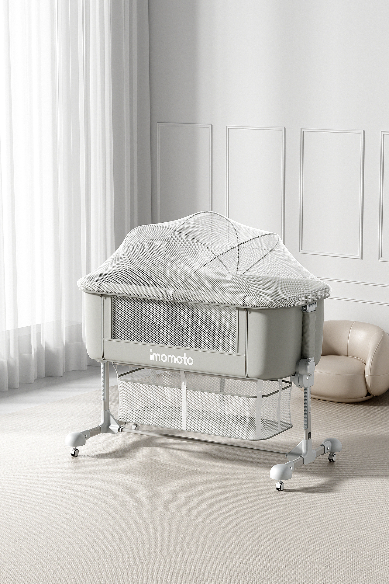 imomoto 折叠婴儿床 | C4D+OC | 三维建模 | 婴儿床