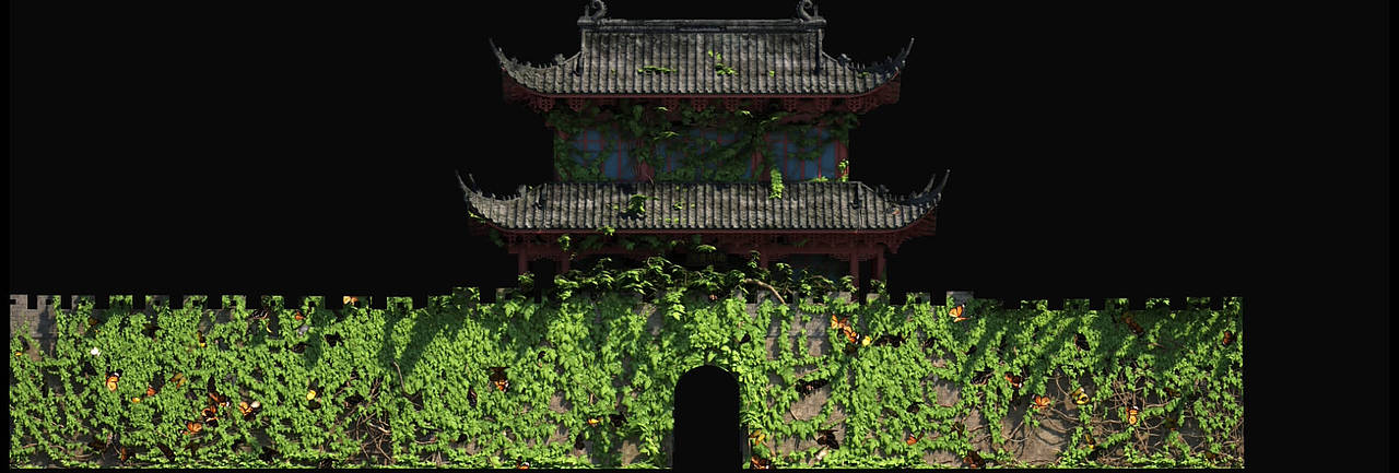 丽水处州府古建筑立体投影