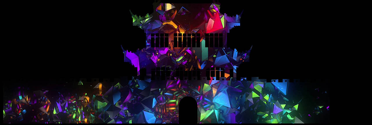 丽水处州府古建筑立体投影