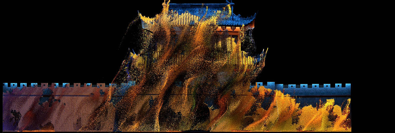 丽水处州府古建筑立体投影