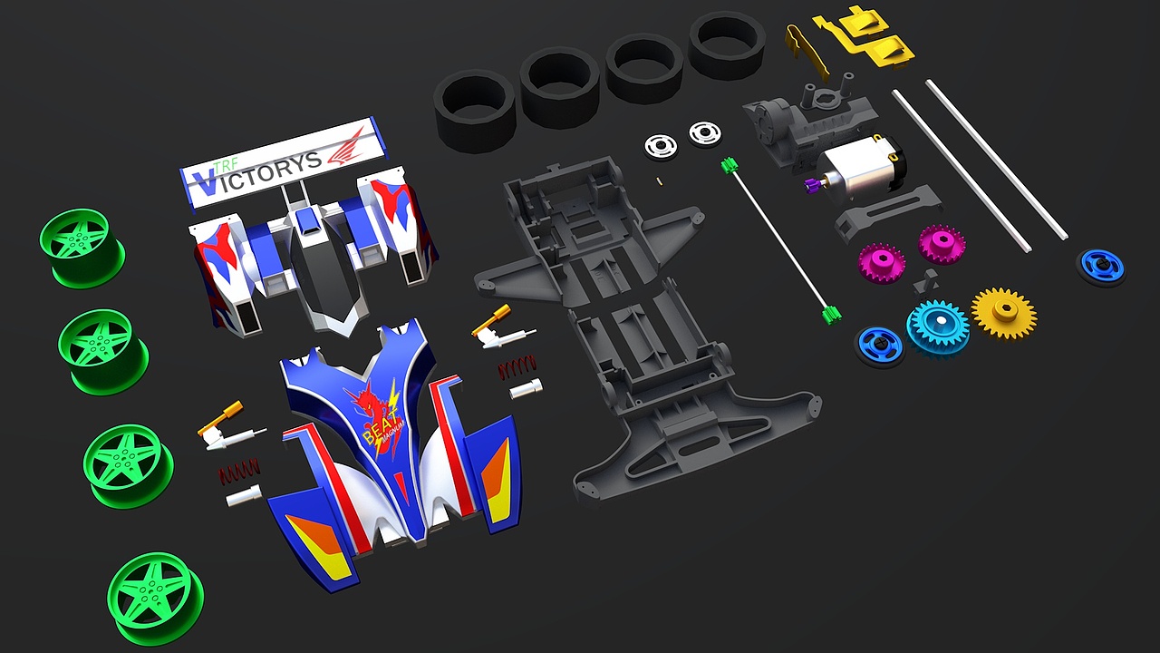 四驱兄弟 跃动冲锋 C4D练习（图ZMzk0MDY1NzYw） - 其他三维 - 站酷设计师青青春雨原创素材 - 站酷ZCOOL