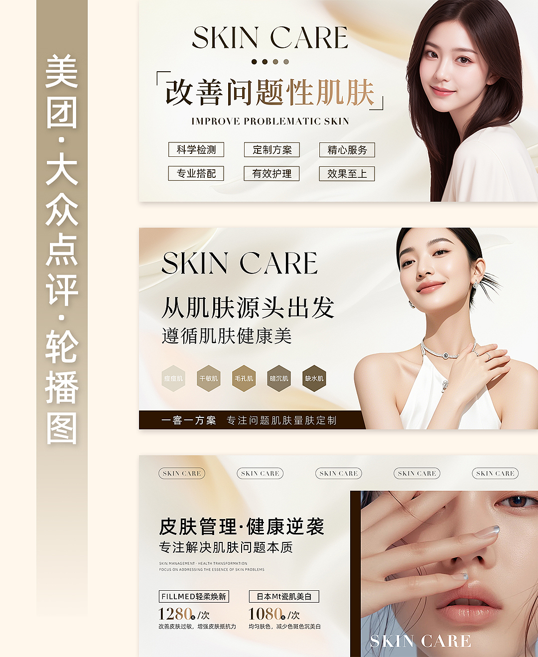 美业皮肤管理轮播图设计（图ZMzk0MDc2NjA0） - 宣传物料 - 站酷设计师涣清设计原创素材 - 站酷ZCOOL
