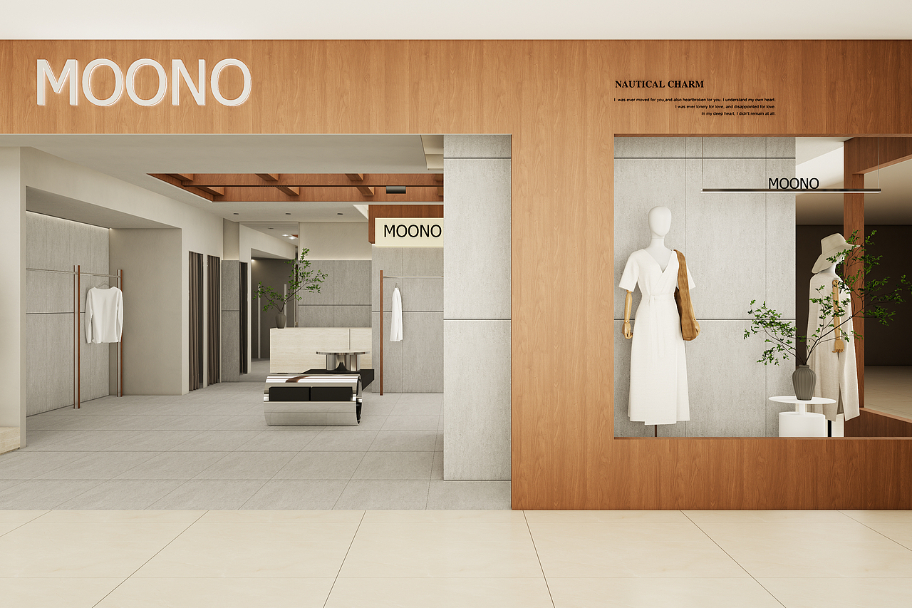 MOONO-高定服装店（图ZMzk0MDg0MTky） - 商业空间设计 - 站酷设计师铁杉绿植原创素材 - 站酷ZCOOL