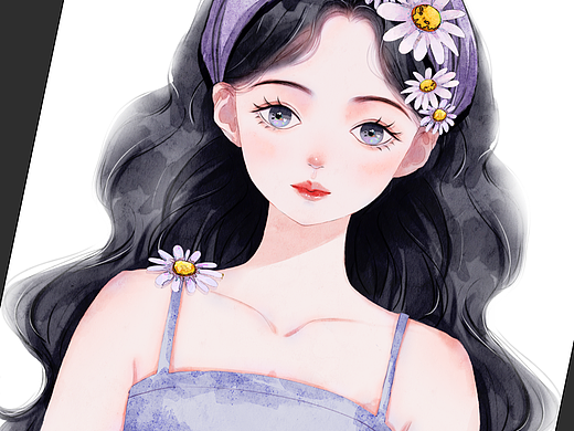 水彩少女
