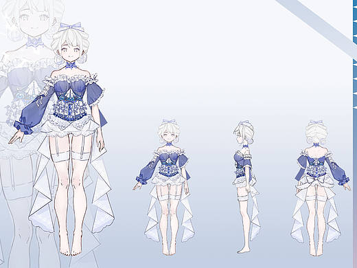 人物三視圖設計（個人主頁-ZNzIyODk3NTY=） - 概念設定 - 站酷設計師修修貓和小白原創(chuàng)素材 - 站酷ZCOOL