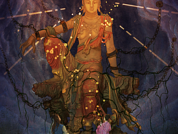 遼代木雕水月觀音