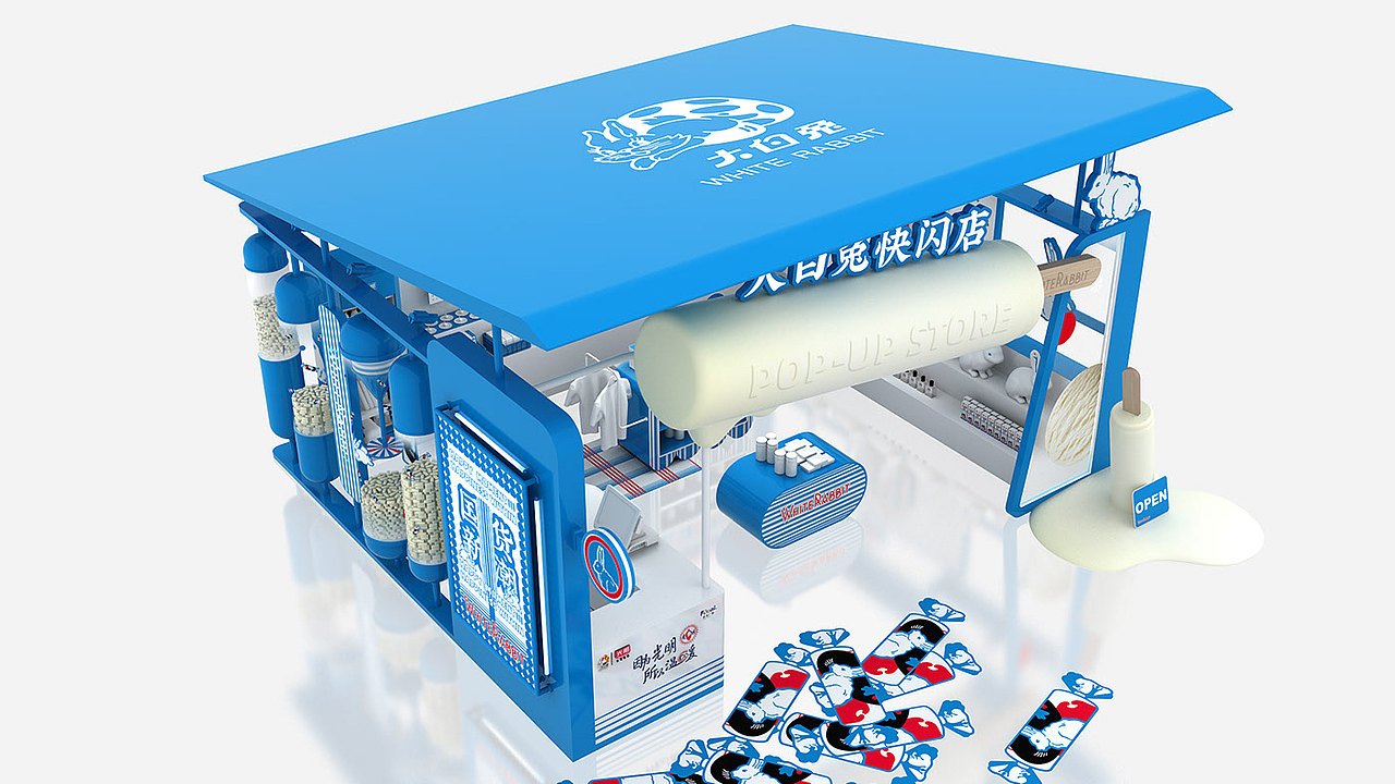 💕大白兔快闪美陈：把奶糖做成了现实童话