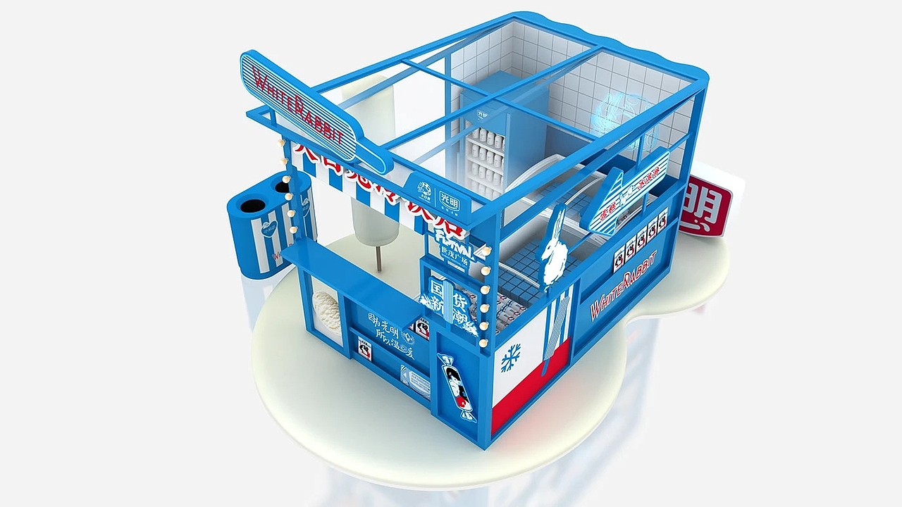 💕大白兔快闪美陈：把奶糖做成了现实童话