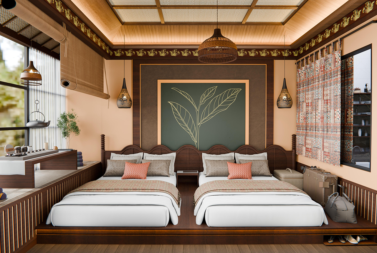 茶厂改造效果图 | 版纳同昌黄记茶厂局部改造