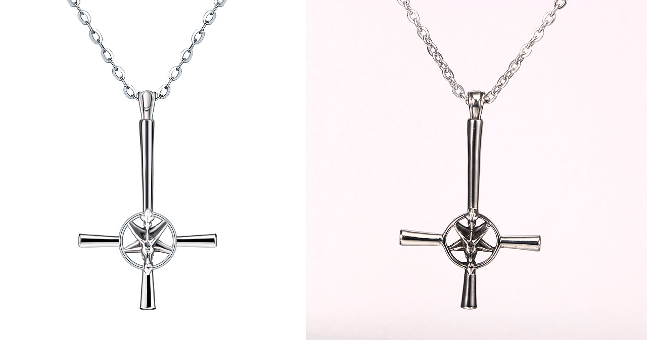 亚马逊十字架项链精修同A+图