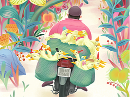 驶向森林｜封面设计【附步骤】