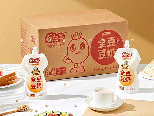 六点半豆奶自立袋拍摄
