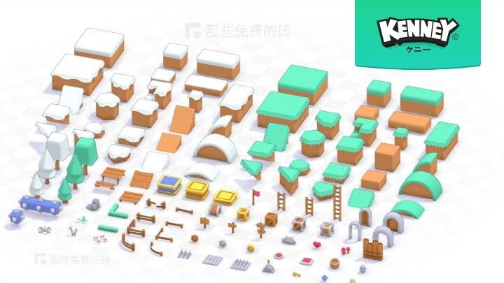 Kenney Assets - 提供免费商用的游戏制作素材，包括 2d、3d素材，游戏音效和游戏 UI