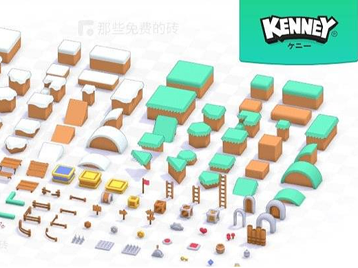 Kenney Assets - 提供免费商用的游戏制作素材,包括 2d、3d素材,游戏音效和游戏 UI