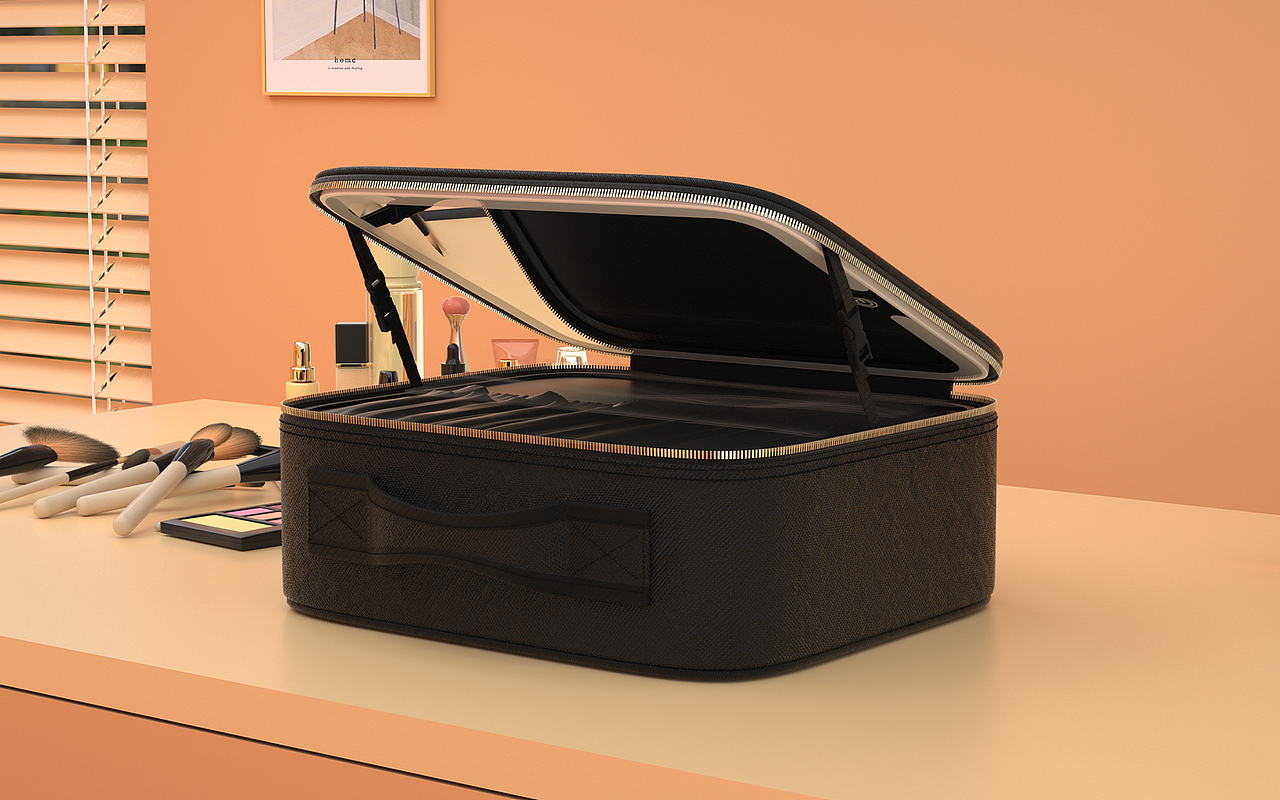 C4D建模渲染灯光化妆箱动画（图ZMzk0MTgzMDY4） - 产品 - 站酷设计师PENGYULI原创素材 - 站酷ZCOOL