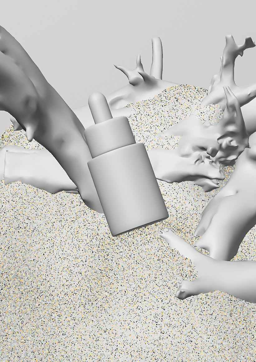 精华液海报建模渲染