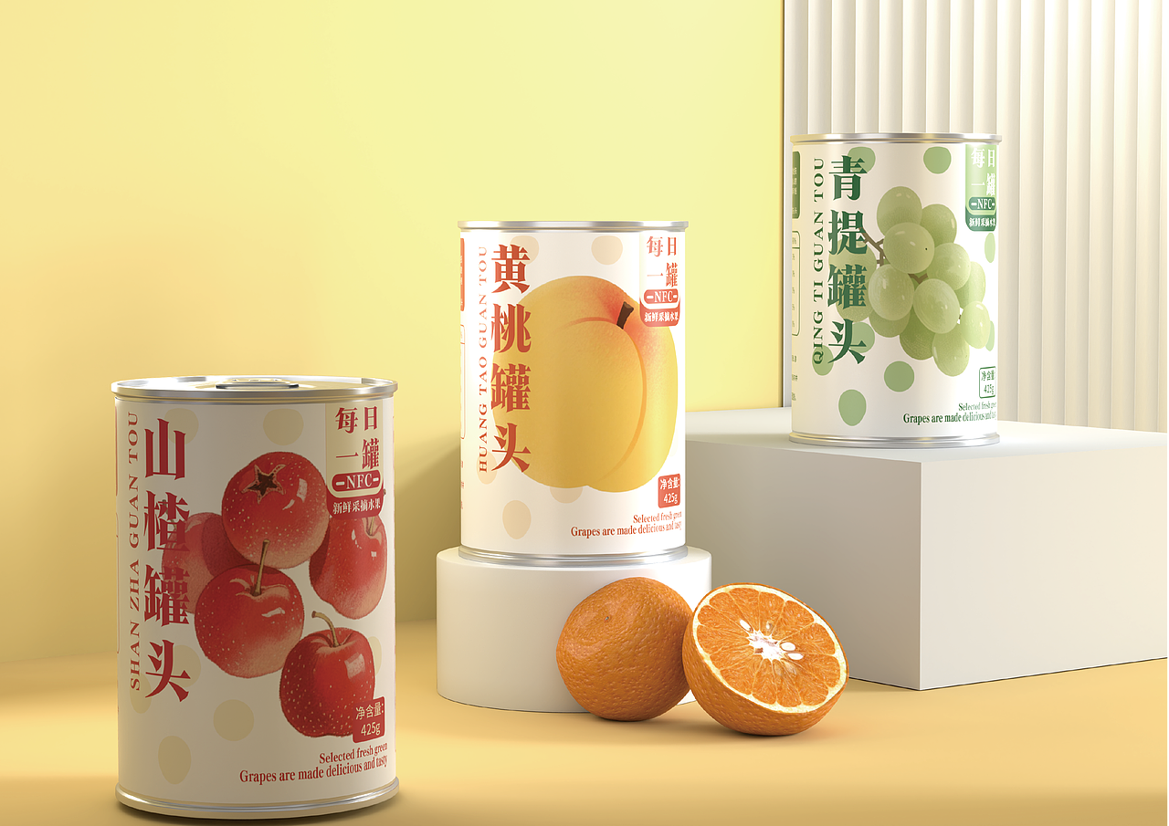 水果罐头品牌包装设计【逐浪派对】